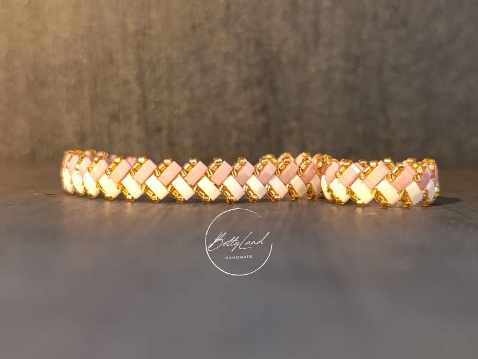 Bransoletka i pierścionek z koralików miyuki - handmade
