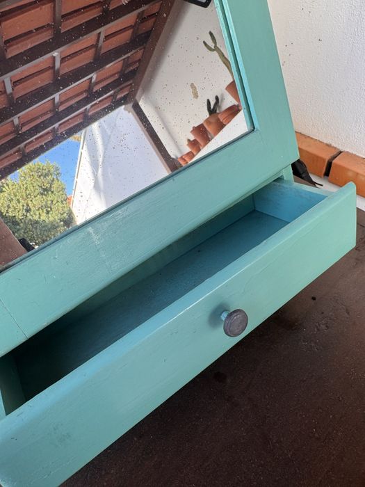 Vintage Armario Casa de Banho Madeira Maciça