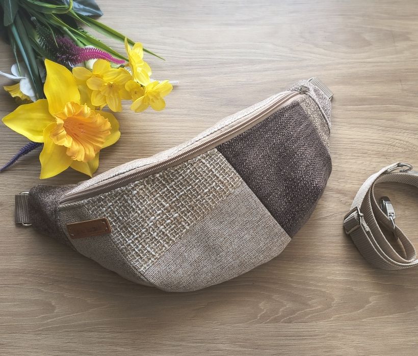 Nerka beżowa patchwork rozmiar L