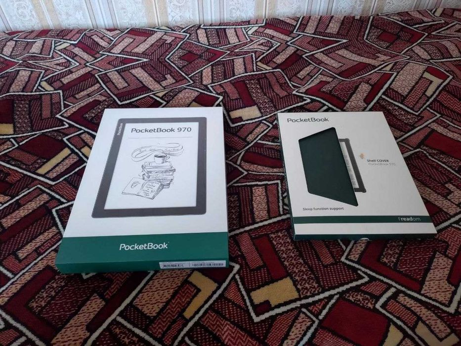 Електронна книга з підсвічуванням PocketBook 970 Mist Grey (PB970-M-CIS) +  Чохол - Обкладинка PocketBook Origami Shell (нова і нерозпакована)