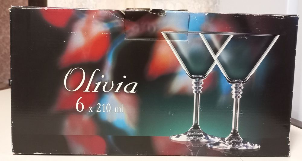 Бокалы для мартини Olivia ( Bohemia-Чехия). Стан ідеальний