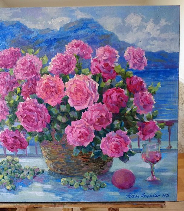 Картина маслом"Букет роз"