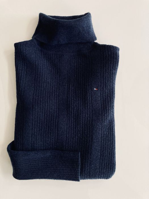 Damski sweter z golfem Tommy Hilfiger r.S/ XS wełna  stan idealny