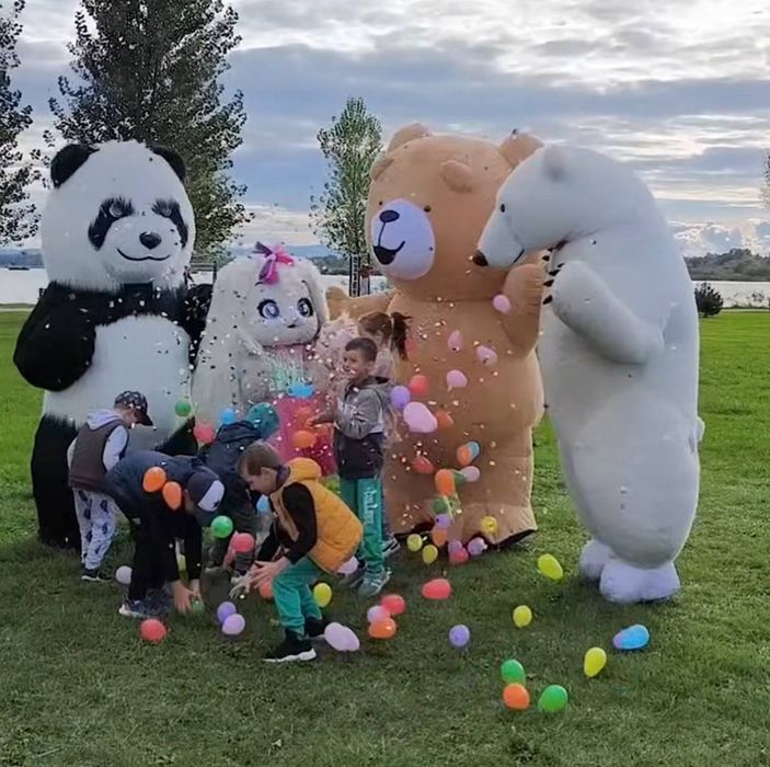 Привітання з Днем Народження. Аніматори. Зайка, Теді, Стіч, Панда