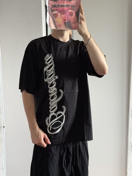 футболка Balenciaga 2026 logo black vetements rick owens project gr protocol index acne studios