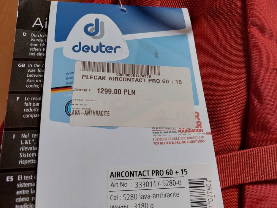 Plecak Deuter Aircontact Pro 60+15