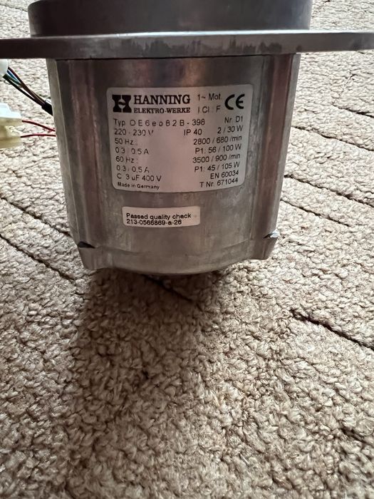 HANNING burner motor 220v