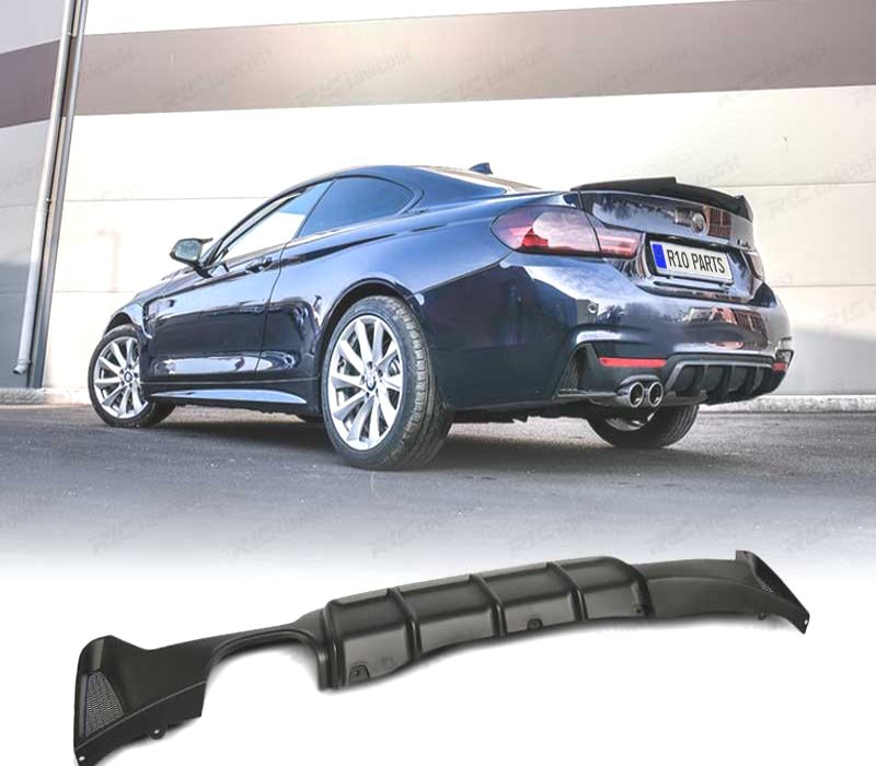 DIFUSOR TRASEIRO BMW F32 F33 F36 LOOK M PERFORMANCE SAIDA DUPLA ESQ