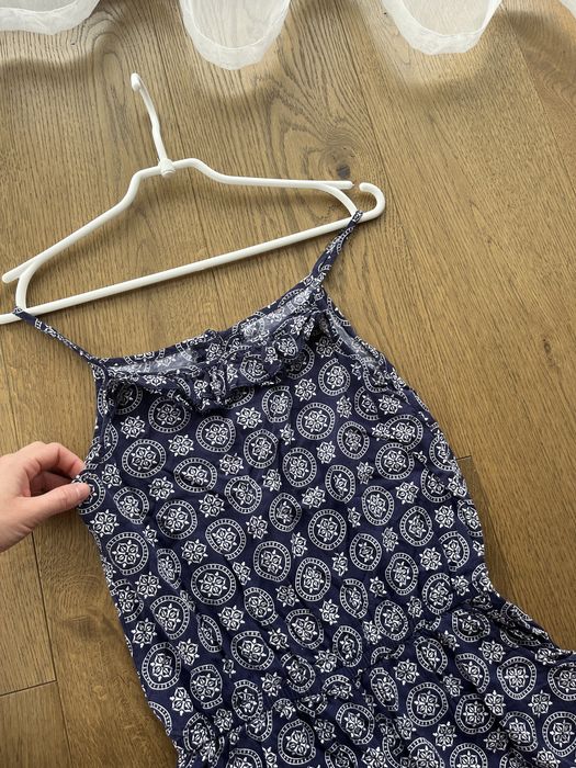 Kombinezon granatowy na ramiączkach wzory 100% wiskoza boho xxs 152