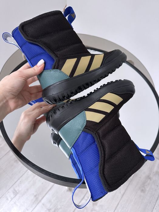 Теплые зимние термо сапоги на липучках Adidas Winterplay
