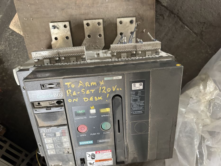 SIEMENS SENTRON WL1SF312 1200A 600VAC – Wyłącznik mocy