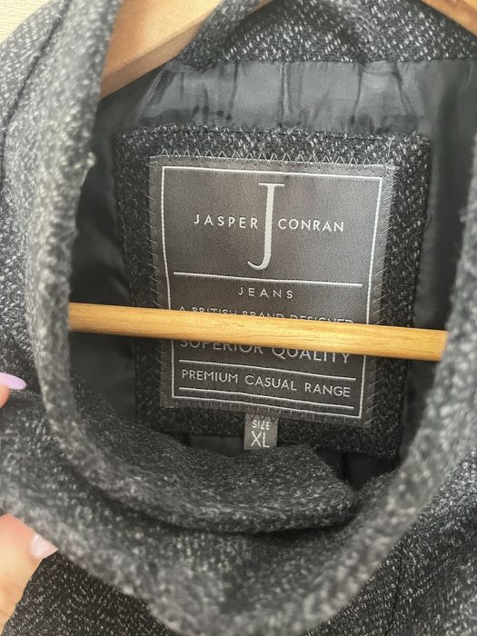 Męska kurtka XL Wełniana Jasper Conran płaszcz wełniany