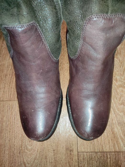 Женские зимние кожаные сапоги Ecco, размер 40