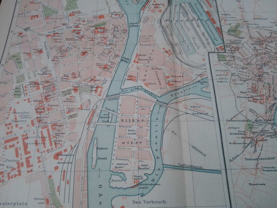 Szczecin  oryginalny plan miasta z XIX w. do aranżacji wnętrza