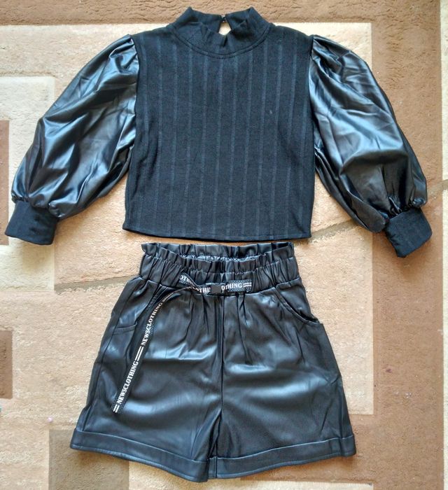 Костюм форма шорти кофта реглан кофточка в школу школьная на дівчинку