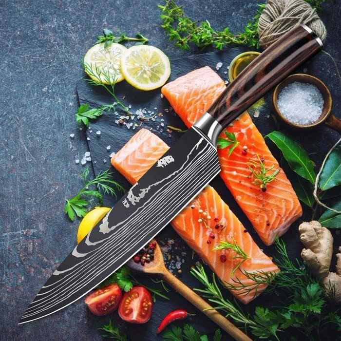 10-częściowy zestaw noży kuchennych ze stali nierdzewnej szefa kuchni