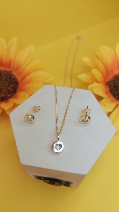 Conjunto de luxo semijoias de qualidade,  folheado a ouro 18.