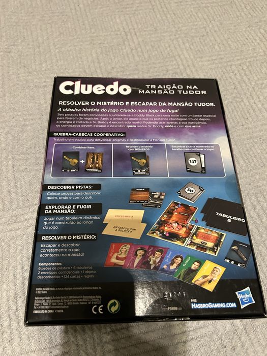 Jogo tabuleiro “Cluedo - A Fuga”