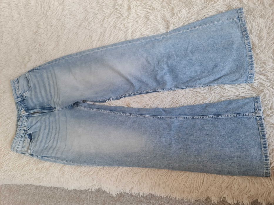 jeansy H&M Baggy Bootcut Leg z regulowaną talią 164 cm (13-14 lat)