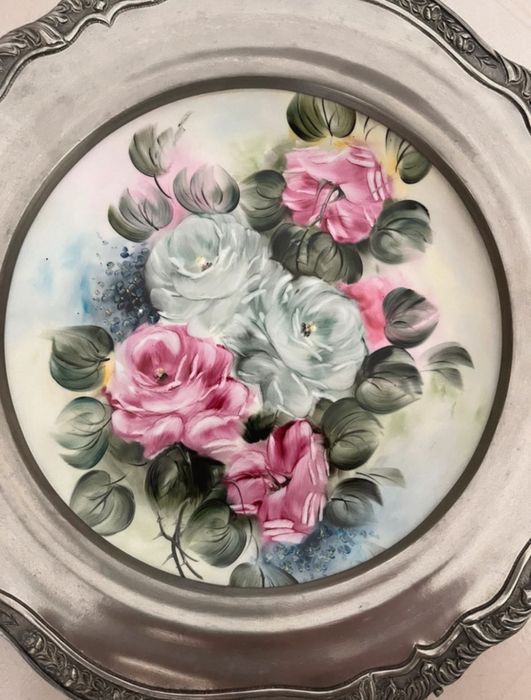 Prato decorativo em estanho