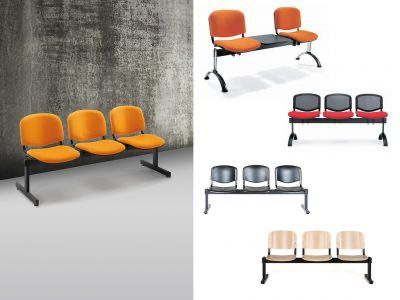 Cadeira em Viga para Salas de Espera 2, 3, 4, 5 Lugares Revest. Tecido