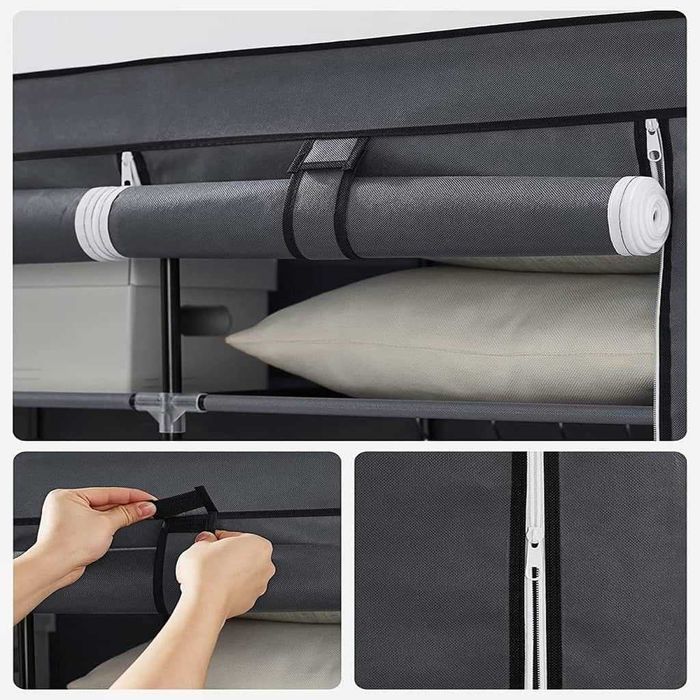 Armário portátil em tecido removível 175x 150x 45 cm NOVO ENVIO GRÁTIS