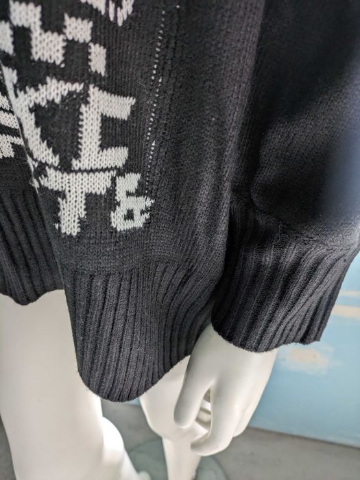 H&M Divided Camisola de Malha Preto & Branco L Motor Sport Drift