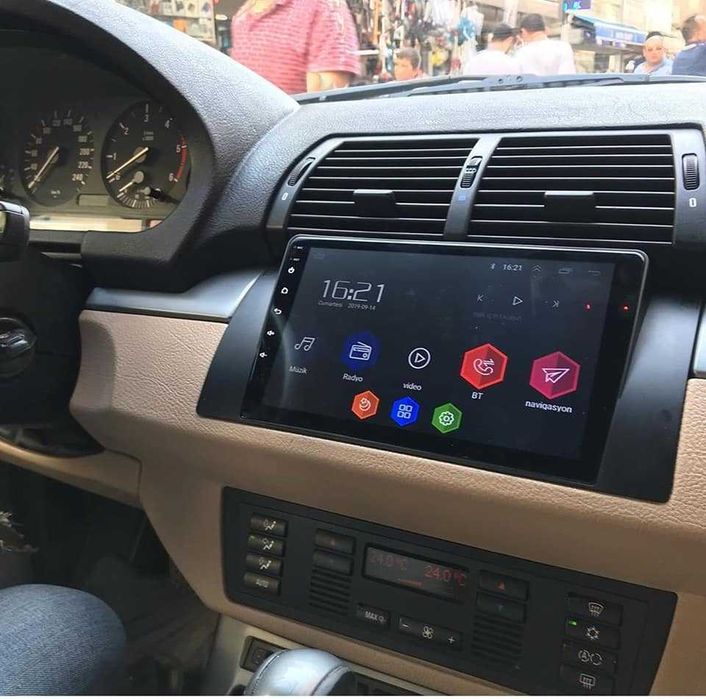 (NOVO) Rádio 2DIN BMW E39 • X5 • [4+32GB] • Android GPS • 520 E53 530