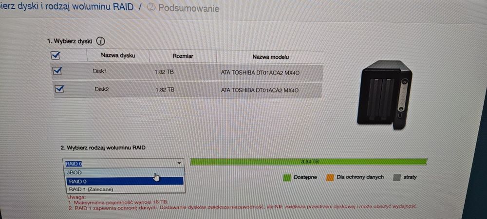 Dysk sieciowy NAS Zyxel 326 2x2TB
