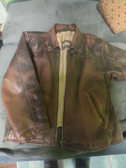 Skórzana kurtka Mustang. Powycierana