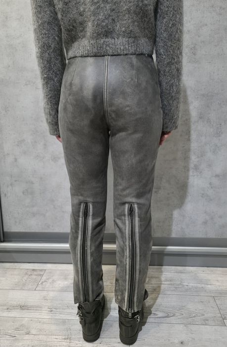 H&M Studio Innovation шкіряні брюки штани зі шкіри байкерські штани