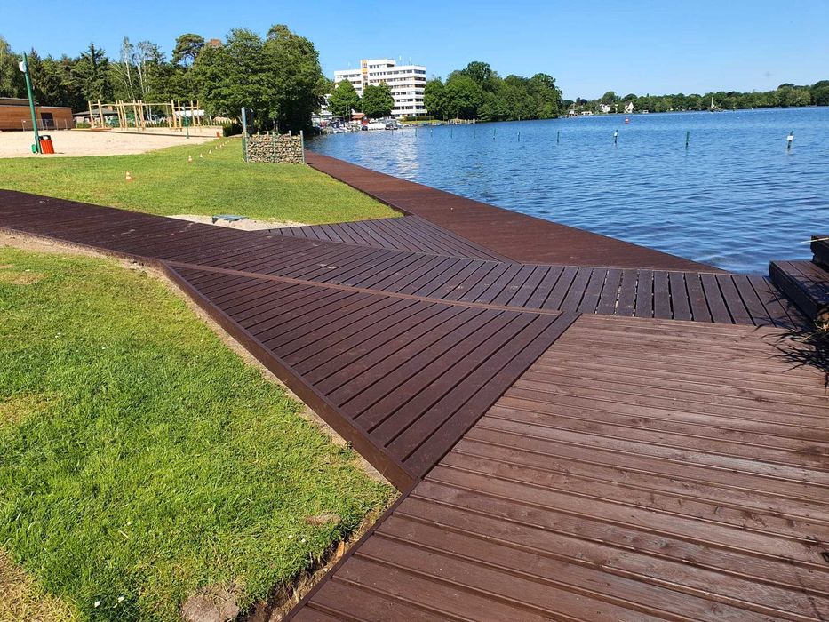 Pomost Pomosty Pływający Pływające Domek Działka nad jeziorem