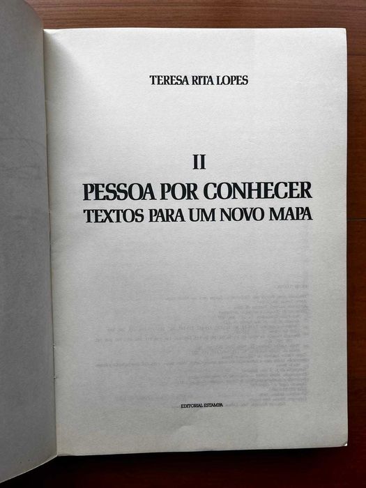 "Pessoa Por Conhecer" de Teresa Rita Lopes
