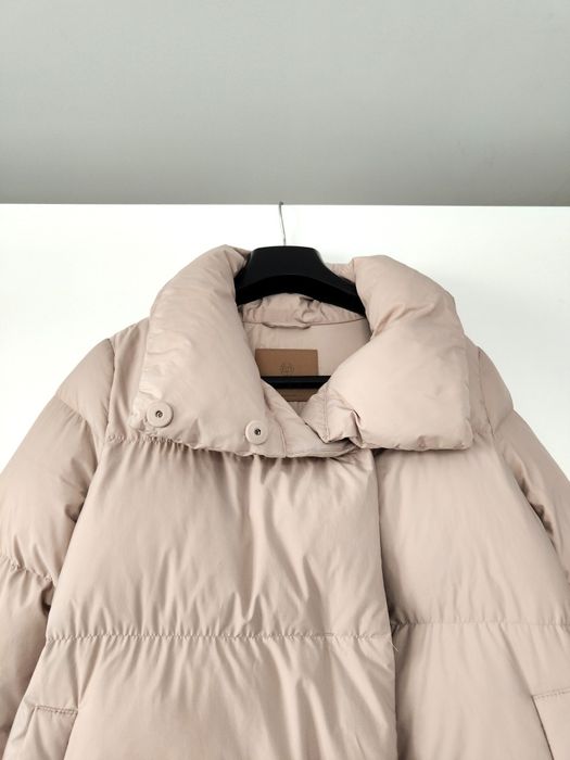 Kurtka zimowa Massimo dutti 36 S różowa pudrowy róż puchowa pikowana
