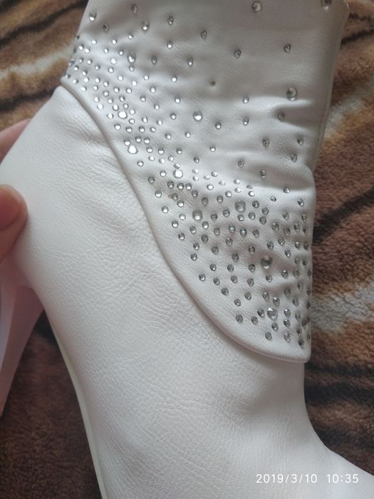 Черевички білі шкіряні весільні