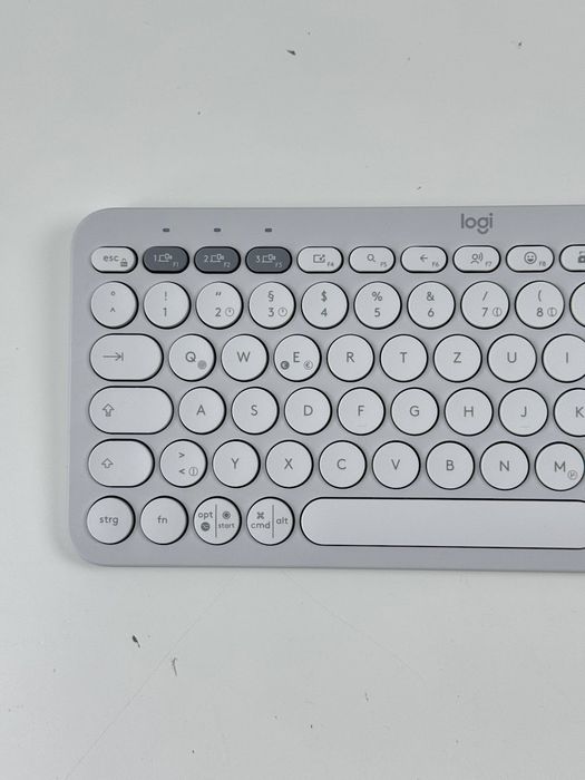 Комплект (компактна мембранна клавіатура, оптична миша) Logitech Pebble 2 Combo Tonal White (бездротовий, Bluetooth, USB-приймач, німецька розкладка)