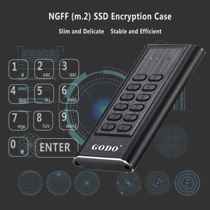 Защищенный паролем Hdd диск 256гб с кнопками. AES-256 шифрование.Usb30