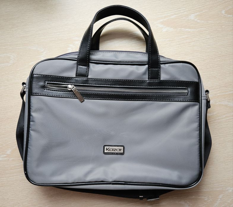 Torba Kazar damska aktówka szara torba na mały laptop