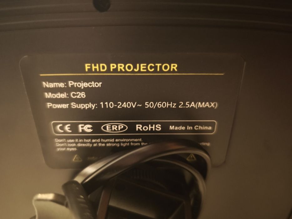 Projetor FHD em caixa