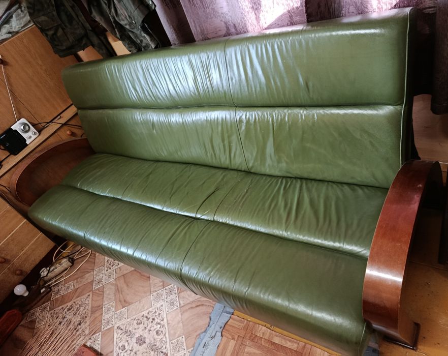 Kanapa rozkładana ze skóry!