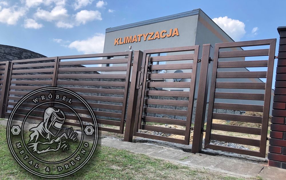 Brama przesuwna Bramy przesuwne 4m 5m skrzydlowe ocynk Panel3D ocynk