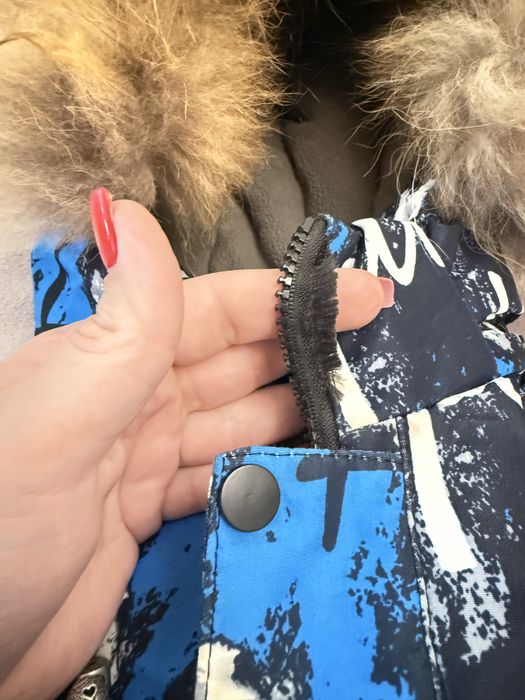 Теплий зимовий комбінезон з хутром 80+