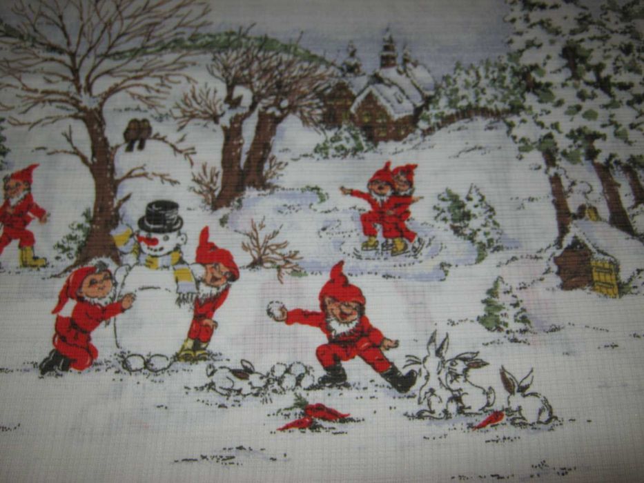 Materiał kolekcja świąteczna na lambrekiny obrus 120 / 315 cm