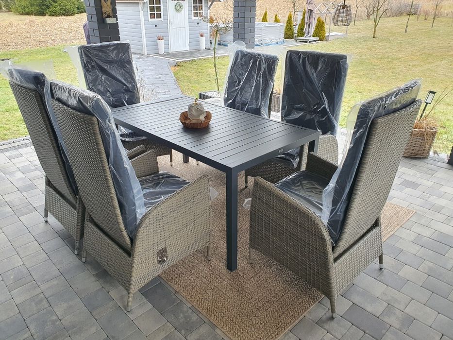 Meble ogrodowe, zestaw mebli ogrodowych 6 osobowy.