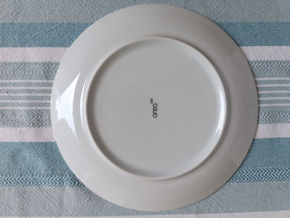 Pratos Sobremesa Redondo Branco Area