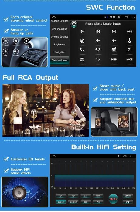 Rádio 9" Fiat 500 Abarth 2007-15 CARPLAY Android Auto GPS wifi 4/64GB