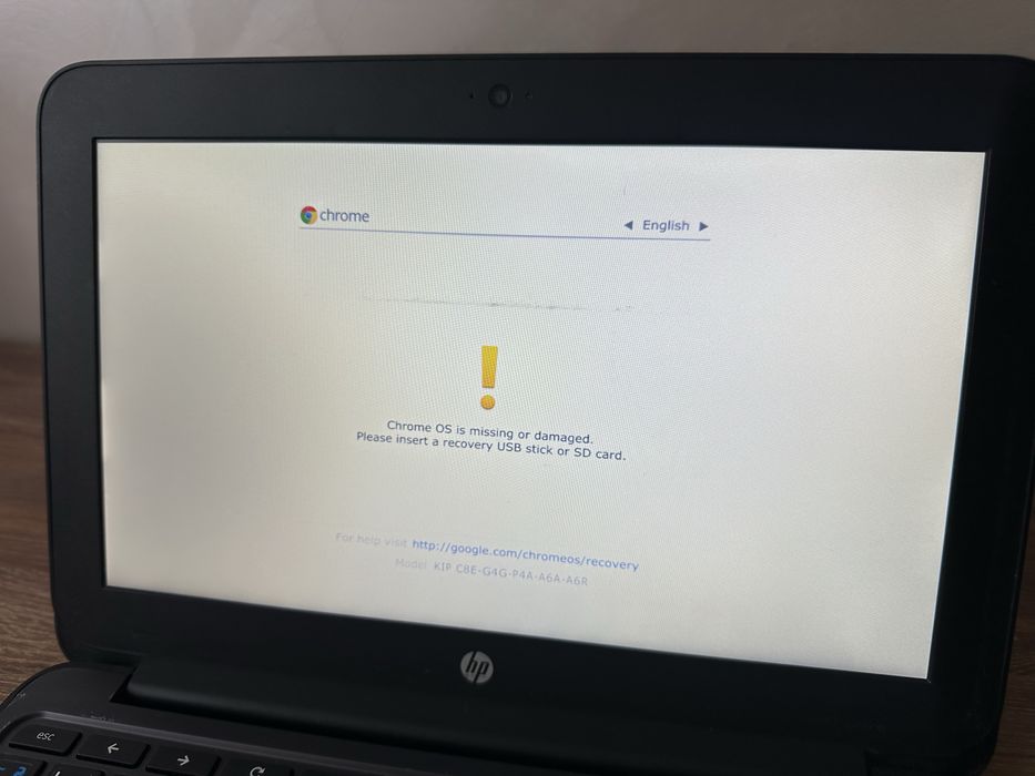 Хромбук HP під відновлення