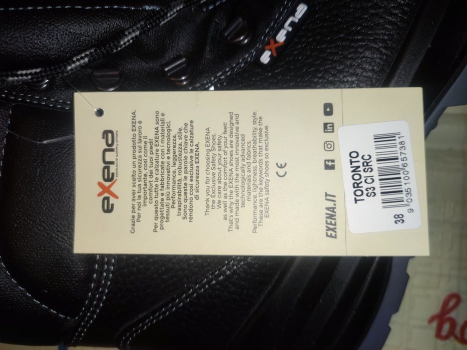 Черевики зимові EXENA, спец взуття, розмір 38