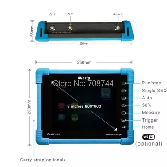 Tablet osciloscope 2ch 100mhz