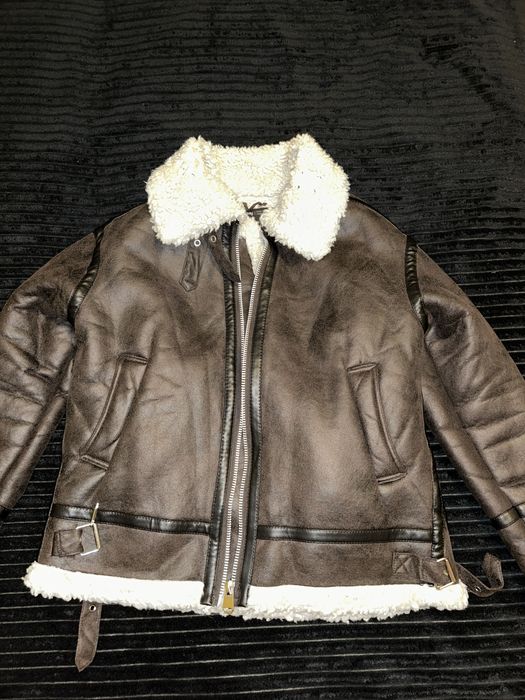 Жіноча штучна дубльонка з хутром, тепла